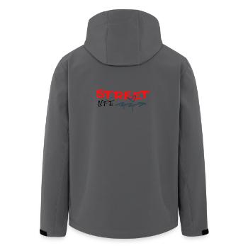 Street Life Graffiti  - Recycelte Männer Softshell-Jacke von Stanley/Stella - Anthrazit - Hinten - AI Model Male 185 light (185cm)
