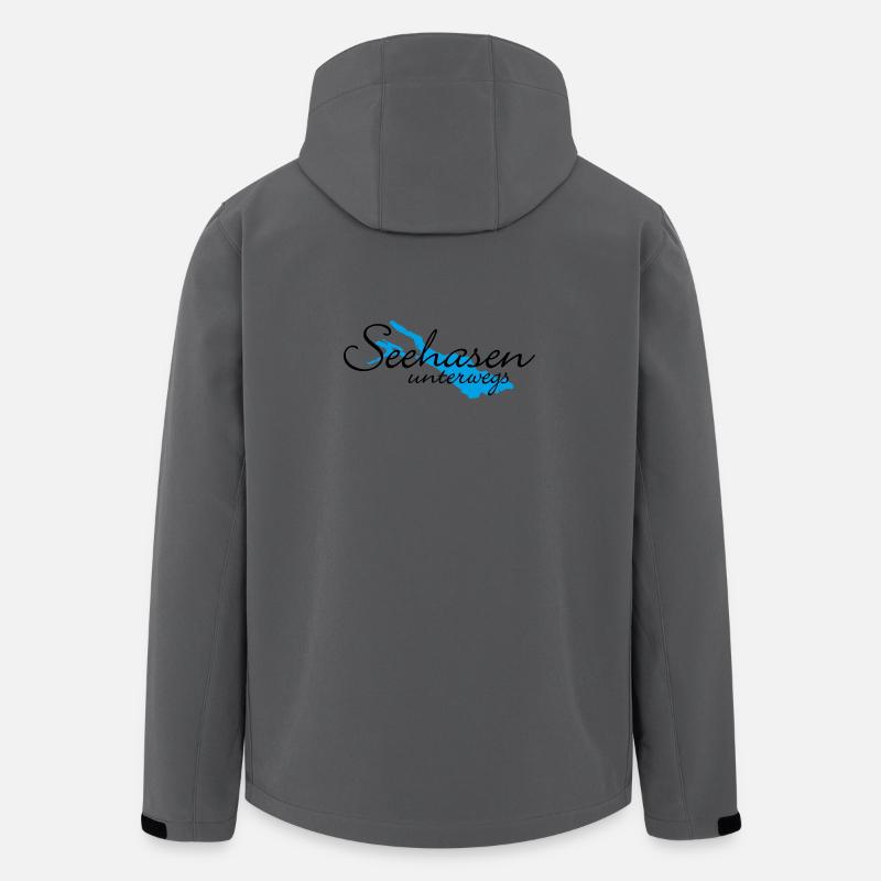 Seehasen vom Bodensee unterwegs - Recycelte Männer Softshell-Jacke von Stanley/Stella - Anthrazit