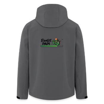 Bientôt papi ninja - Veste softshell homme en polyester recyclé Stanley/Stella - charbon - Dos - AI Model Male 185 light (185cm)