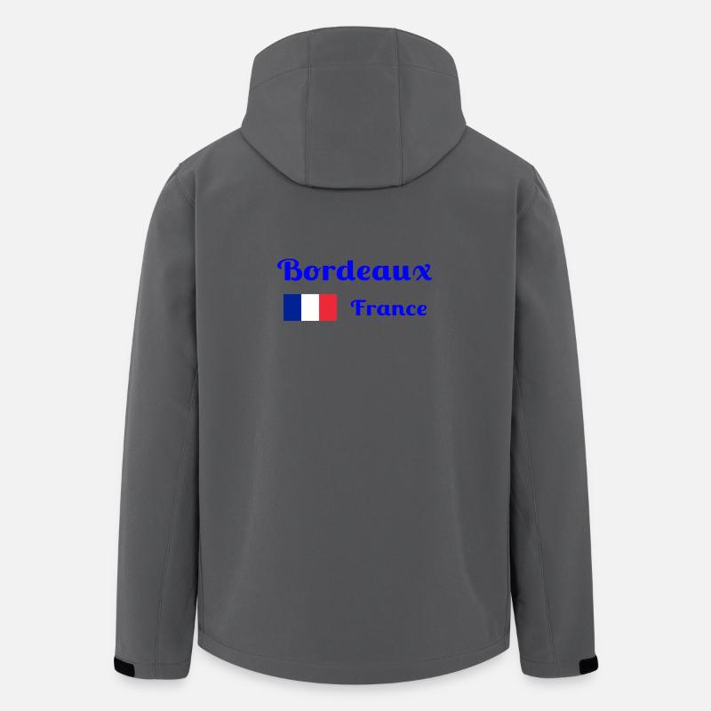 Bordeaux Frankreich - Stilvolle Drucke - Recycelte Männer Softshell-Jacke von Stanley/Stella - Anthrazit