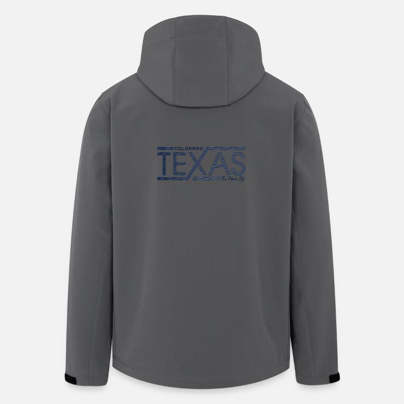 Panneau d’État rétro Texas Stripes - Veste softshell homme en polyester recyclé Stanley/Stella - charbon