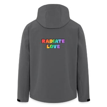Arc-en-ciel d’amour rayonnant - Veste softshell homme en polyester recyclé Stanley/Stella - charbon - Dos - AI Model Male 185 light (185cm)