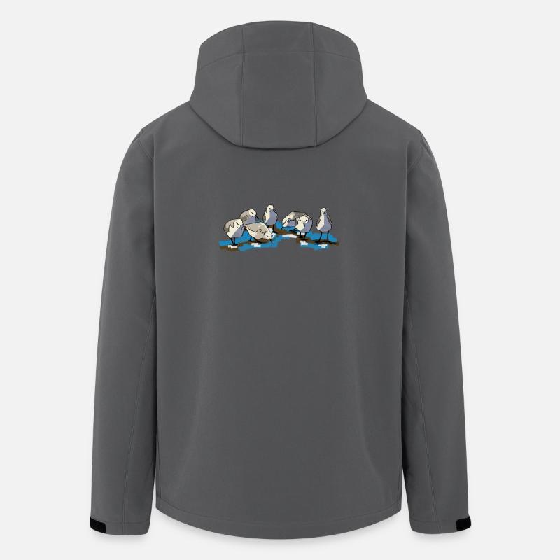 Oiseaux à Waterplas, beaux et joyeux - Veste softshell homme en polyester recyclé Stanley/Stella - charbon