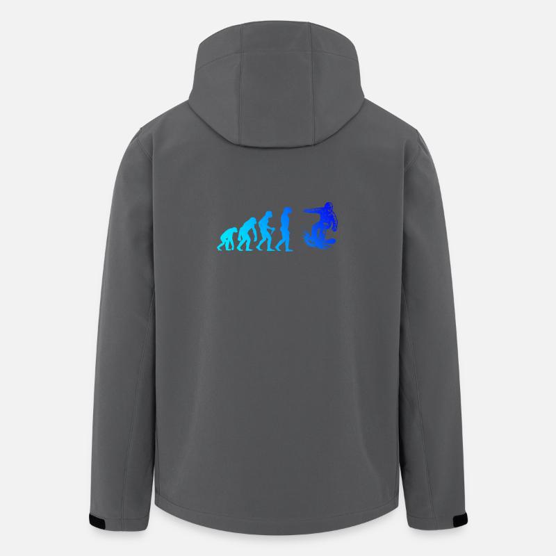 Modernes Snowboard Artwork - Recycelte Männer Softshell-Jacke von Stanley/Stella - Anthrazit