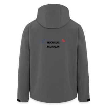 Hart arbeiten Minimal - Recycelte Männer Softshell-Jacke von Stanley/Stella - Anthrazit - Hinten - AI Model Male 185 light (185cm)