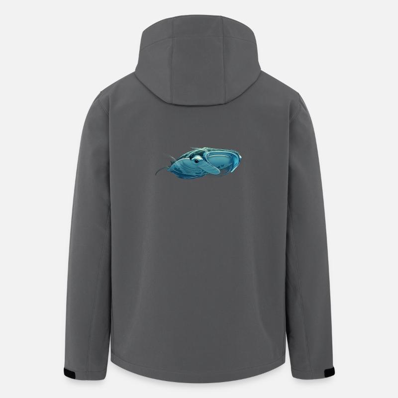 Majestätischer Mantarochen II : Anmut unter Wasser - Recycelte Männer Softshell-Jacke von Stanley/Stella - Anthrazit