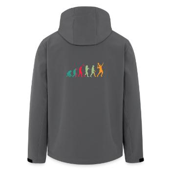Tennis Evolution Retro - Recycelte Männer Softshell-Jacke von Stanley/Stella - Anthrazit - Hinten - AI Model Male 185 light (185cm)