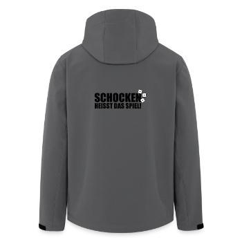 Schocken heißt das Spiel - Recycelte Männer Softshell-Jacke von Stanley/Stella - Anthrazit - Hinten - AI Model Male 185 light (185cm)