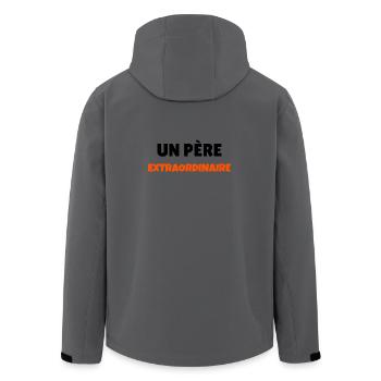 Un Père Extraordinaire - Veste softshell homme en polyester recyclé Stanley/Stella - charbon - Dos - AI Model Male 185 light (185cm)