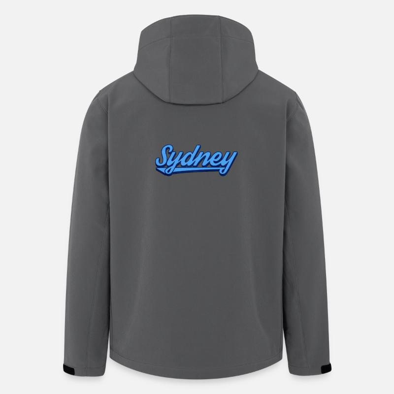 Sydney Ocean Script Logo - Recycelte Männer Softshell-Jacke von Stanley/Stella - Anthrazit