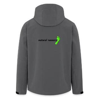 barfuß natural runners 2023 1-zeilig landscape - Recycelte Männer Softshell-Jacke von Stanley/Stella - Anthrazit - Hinten - AI Model Male 185 light (185cm)