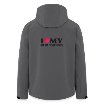 J’aime ma petite amie - Veste softshell homme en polyester recyclé Stanley/Stella - charbon - Dos - AI Model Male 185 light (185cm)