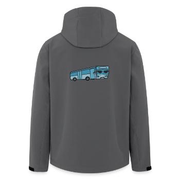 Bus mit Sonnenbrille - Recycelte Männer Softshell-Jacke von Stanley/Stella - Anthrazit - Hinten - AI Model Male 185 light (185cm)