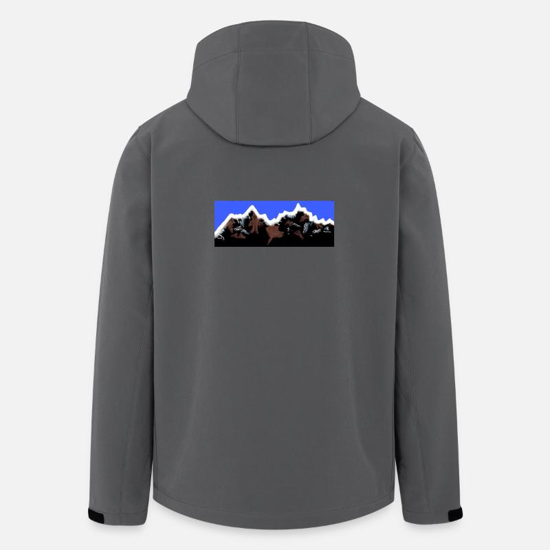 Berge  - Recycelte Männer Softshell-Jacke von Stanley/Stella - Anthrazit