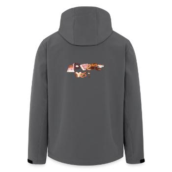 Advent Buchstaben aus Zucker - Recycelte Männer Softshell-Jacke von Stanley/Stella - Anthrazit - Hinten - AI Model Male 185 light (185cm)