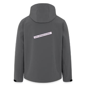 100 Prozent weihnachtsfest - Recycelte Männer Softshell-Jacke von Stanley/Stella - Anthrazit - Hinten - AI Model Male 185 light (185cm)