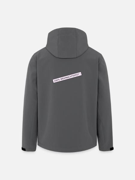 Noël à 100 % - Veste softshell homme en polyester recyclé Stanley/Stella - charbon