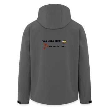 Wanna be my valentine? - Recycelte Männer Softshell-Jacke von Stanley/Stella - Anthrazit - Hinten - AI Model Male 185 light (185cm)