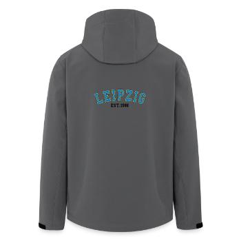 Leipzig Est. 1986 - Men’s Recycled Softshell Jacket by Stanley/Stella - anthracite - Back - AI Model Male 185 light (185cm)