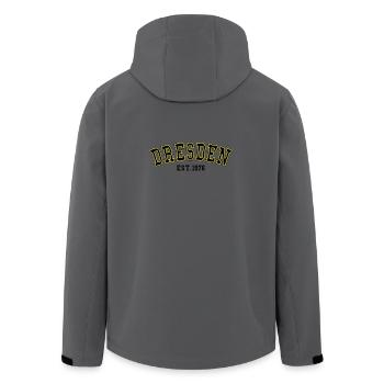 Dresden Est. 1976 - Men’s Recycled Softshell Jacket by Stanley/Stella - anthracite - Back - AI Model Male 185 light (185cm)