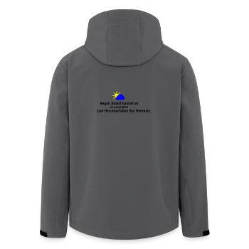 Himmel runter - Recycelte Männer Softshell-Jacke von Stanley/Stella - Anthrazit - Hinten - AI Model Male 185 light (185cm)