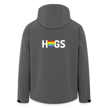 Câlins LGBT - Veste softshell homme en polyester recyclé Stanley/Stella - charbon - Dos - AI Model Male 185 light (185cm)