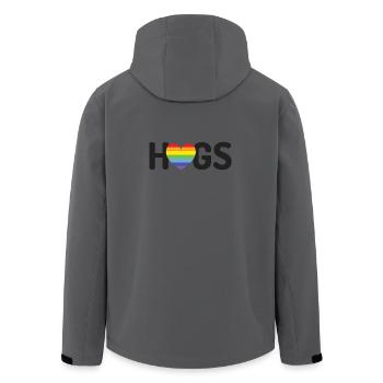 Câlins LGBT - Veste softshell homme en polyester recyclé Stanley/Stella - charbon - Dos - AI Model Male 185 light (185cm)