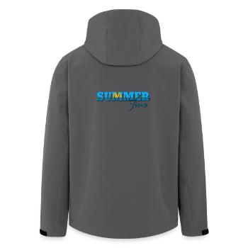 Summer Time - Recycelte Männer Softshell-Jacke von Stanley/Stella - Anthrazit - Hinten - AI Model Male 185 light (185cm)