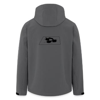 Glass vacuum glazier with glass landscape - Men’s Recycled Softshell Jacket by Stanley/Stella - anthracite - Back - AI Model Male 185 light (185cm)