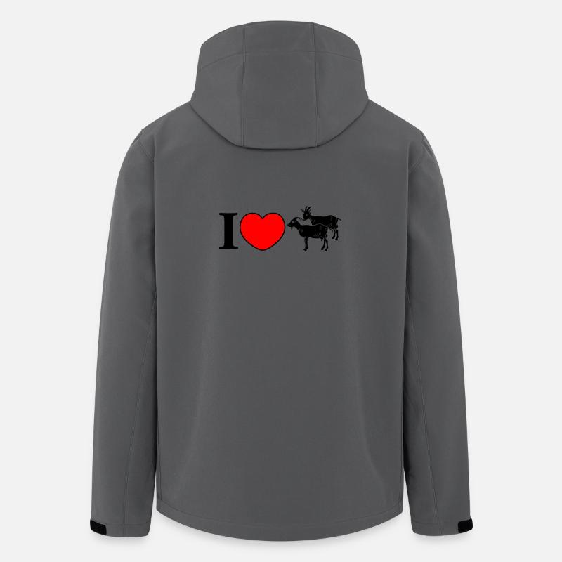 L’amour des chèvres - Veste softshell homme en polyester recyclé Stanley/Stella - charbon