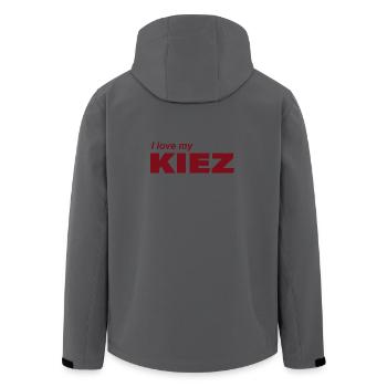 I LOVE MY KIEZ - Recycelte Männer Softshell-Jacke von Stanley/Stella - Anthrazit - Hinten - AI Model Male 185 light (185cm)