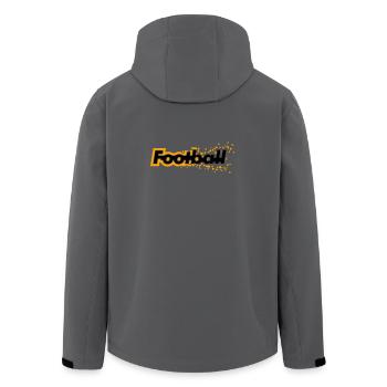 Soccer - Men’s Recycled Softshell Jacket by Stanley/Stella - anthracite - Back - AI Model Male 185 light (185cm)