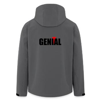 genial genital - Recycelte Männer Softshell-Jacke von Stanley/Stella - Anthrazit - Hinten - AI Model Male 185 light (185cm)