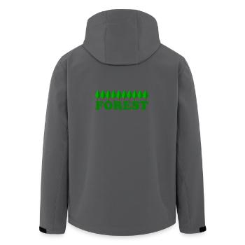 Forest - Men’s Recycled Softshell Jacket by Stanley/Stella - anthracite - Back - AI Model Male 185 light (185cm)