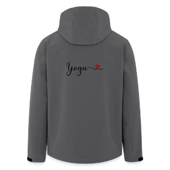 Yoga - Recycelte Männer Softshell-Jacke von Stanley/Stella - Anthrazit - Hinten - AI Model Male 185 light (185cm)
