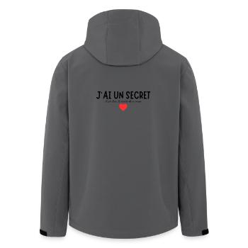 Secret message with an affectionate symbol - Men’s Recycled Softshell Jacket by Stanley/Stella - anthracite - Back - AI Model Male 185 light (185cm)