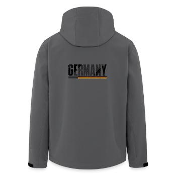 Flagge Deutschlands - Recycelte Männer Softshell-Jacke von Stanley/Stella - Anthrazit - Hinten - AI Model Male 185 light (185cm)