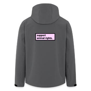 Animal Rights Support - Recycelte Männer Softshell-Jacke von Stanley/Stella - Anthrazit - Hinten - AI Model Male 185 light (185cm)