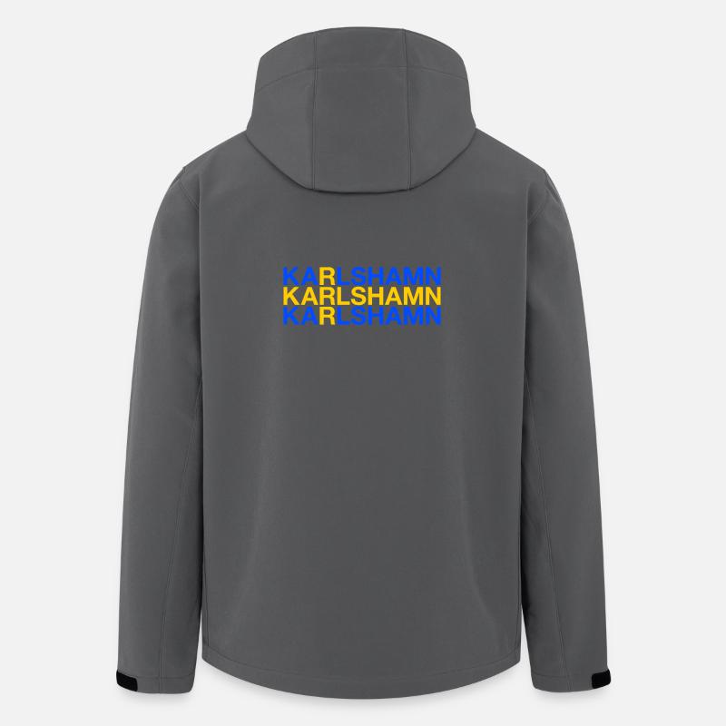 KARLSHAMN Suède Drapeau Schweden Sverige - Veste softshell homme en polyester recyclé Stanley/Stella - charbon