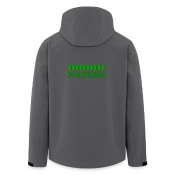 NATURE - Recycelte Männer Softshell-Jacke von Stanley/Stella - Anthrazit - Hinten - AI Model Male 185 light (185cm)