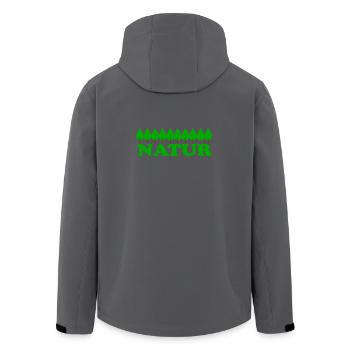 NATUR - Recycelte Männer Softshell-Jacke von Stanley/Stella - Anthrazit - Hinten - AI Model Male 185 light (185cm)