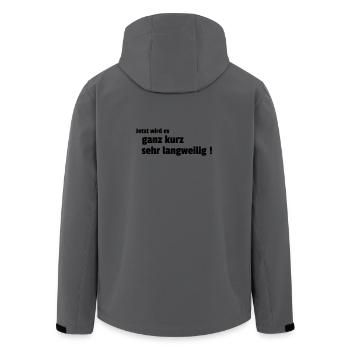 boring - Men’s Recycled Softshell Jacket by Stanley/Stella - anthracite - Back - AI Model Male 185 light (185cm)