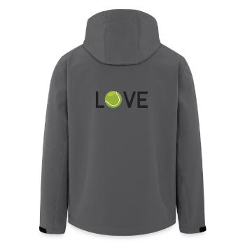 Tennis-Liebhaber - Recycelte Männer Softshell-Jacke von Stanley/Stella - Anthrazit - Hinten - AI Model Male 185 light (185cm)