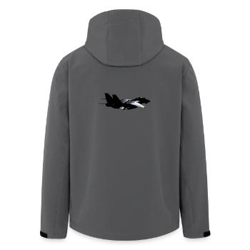 F-14 Tomcat jet fighter / F14 / F 14 - Men’s Recycled Softshell Jacket by Stanley/Stella - anthracite - Back - AI Model Male 185 light (185cm)