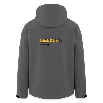 Weekend - Men’s Recycled Softshell Jacket by Stanley/Stella - anthracite - Back - AI Model Male 185 light (185cm)