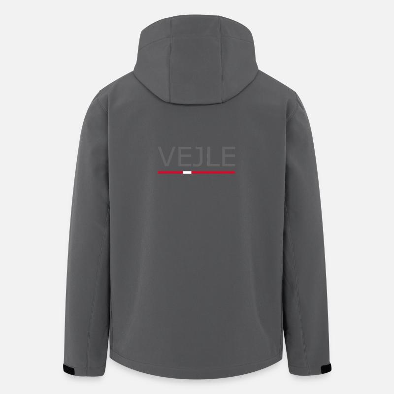 Vejle - Denmark Flag - Dänemark - Recycelte Männer Softshell-Jacke von Stanley/Stella - Anthrazit