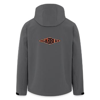 Gabber Shirt - Hardcore Techno Rave Vibes - Men’s Recycled Softshell Jacket by Stanley/Stella - anthracite - Back - AI Model Male 185 light (185cm)