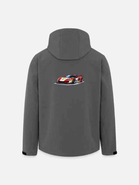 Speed-style race car graphics - Men’s Recycled Softshell Jacket by Stanley/Stella - anthracite