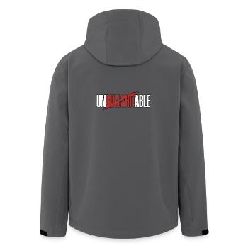 Unbullshitable - Recycelte Männer Softshell-Jacke von Stanley/Stella - Anthrazit - Hinten - AI Model Male 185 light (185cm)
