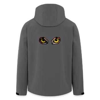 Eulenaugen Blick – Intensiver Gelbkontrast - Recycelte Männer Softshell-Jacke von Stanley/Stella - Anthrazit - Hinten - AI Model Male 185 light (185cm)